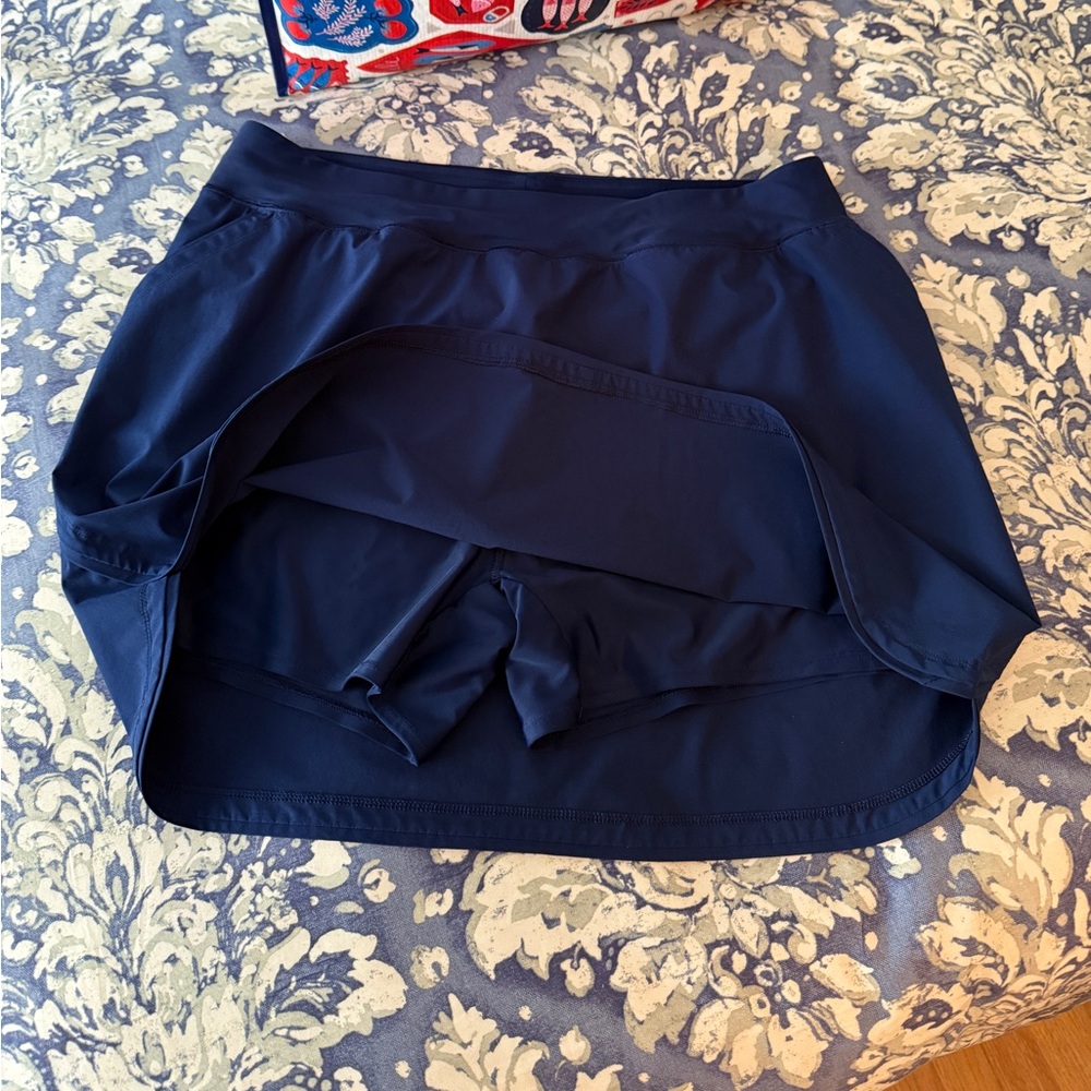 Lands End women’s plus size, quick, dry, elastic waist, active board skort - Picture 2 of 6